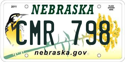 NE license plate CMR798