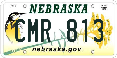 NE license plate CMR813
