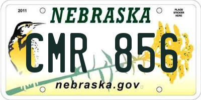 NE license plate CMR856