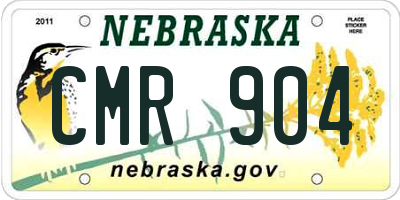 NE license plate CMR904