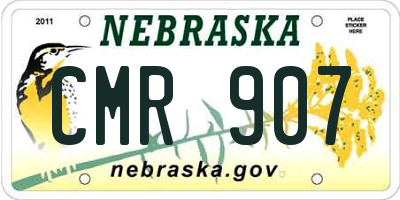 NE license plate CMR907