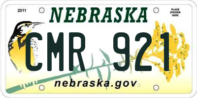 NE license plate CMR921