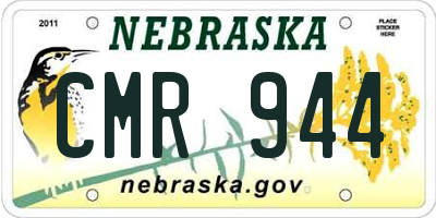 NE license plate CMR944