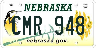 NE license plate CMR948