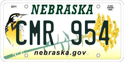 NE license plate CMR954
