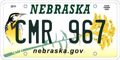 NE license plate CMR967