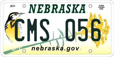 NE license plate CMS056