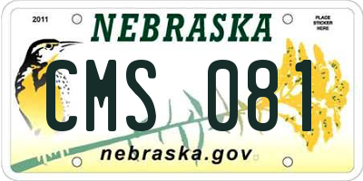 NE license plate CMS081