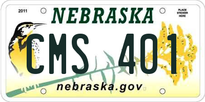 NE license plate CMS401