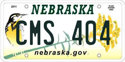 NE license plate CMS404