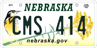 NE license plate CMS414