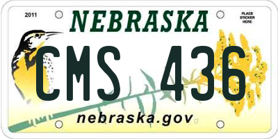 NE license plate CMS436