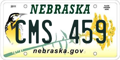 NE license plate CMS459