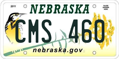NE license plate CMS460