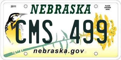 NE license plate CMS499