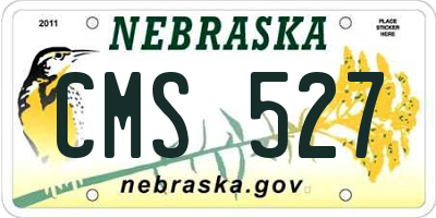 NE license plate CMS527