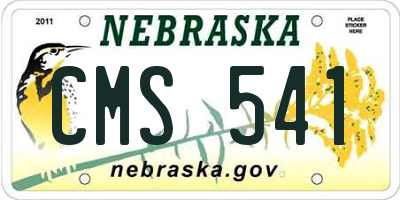 NE license plate CMS541