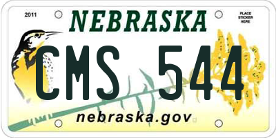 NE license plate CMS544