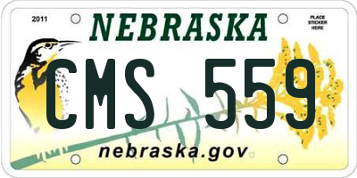 NE license plate CMS559