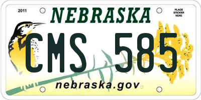NE license plate CMS585