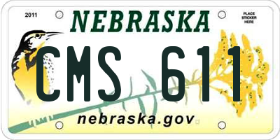NE license plate CMS611
