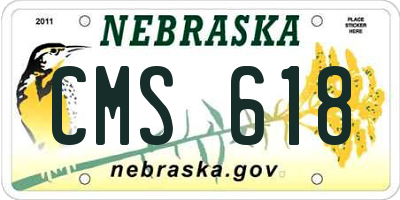 NE license plate CMS618