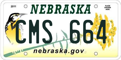 NE license plate CMS664