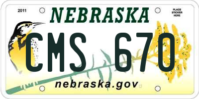 NE license plate CMS670