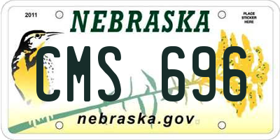 NE license plate CMS696