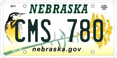 NE license plate CMS780