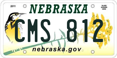 NE license plate CMS812