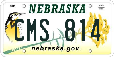 NE license plate CMS814