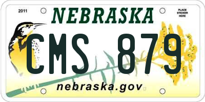 NE license plate CMS879