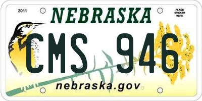 NE license plate CMS946