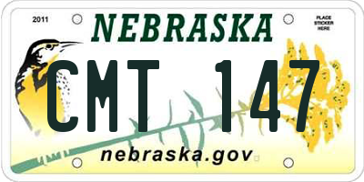 NE license plate CMT147