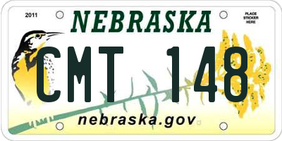 NE license plate CMT148