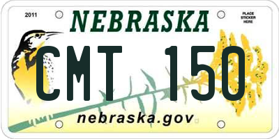 NE license plate CMT150