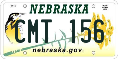 NE license plate CMT156