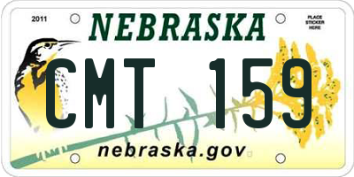NE license plate CMT159