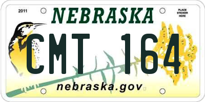 NE license plate CMT164