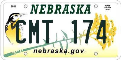 NE license plate CMT174