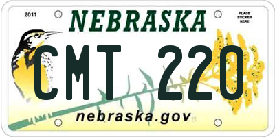 NE license plate CMT220