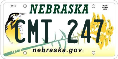 NE license plate CMT247