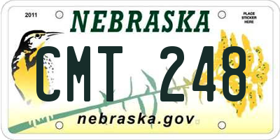 NE license plate CMT248