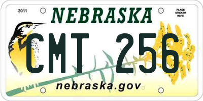 NE license plate CMT256