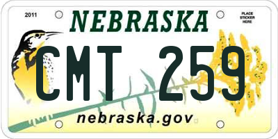NE license plate CMT259