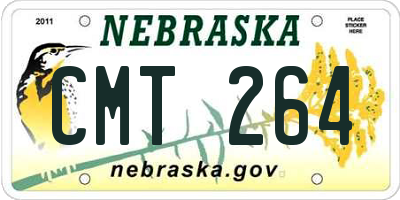 NE license plate CMT264