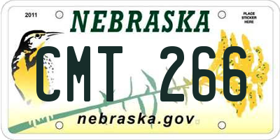 NE license plate CMT266