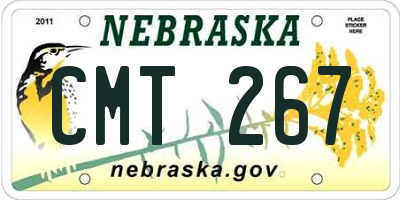 NE license plate CMT267