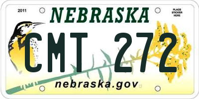 NE license plate CMT272